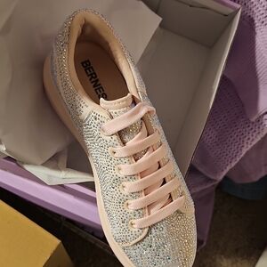 Berness Glitter Sneakers - Pink and Silver